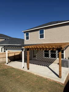 backyard with covered patio